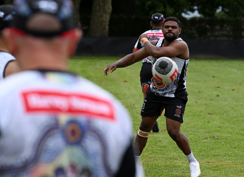 Kierran Moseley training with the Indigenous All Stars. Photo: NRL Imagery