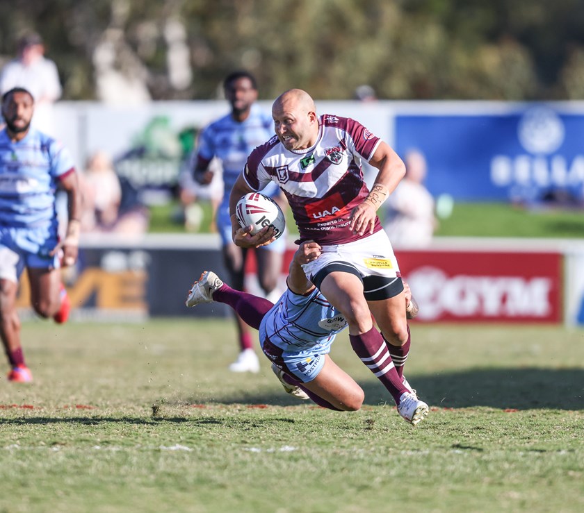 Tyrone Roberts scored his first try of the season in Burleigh's win. Photo: Dylan Parker/QRL