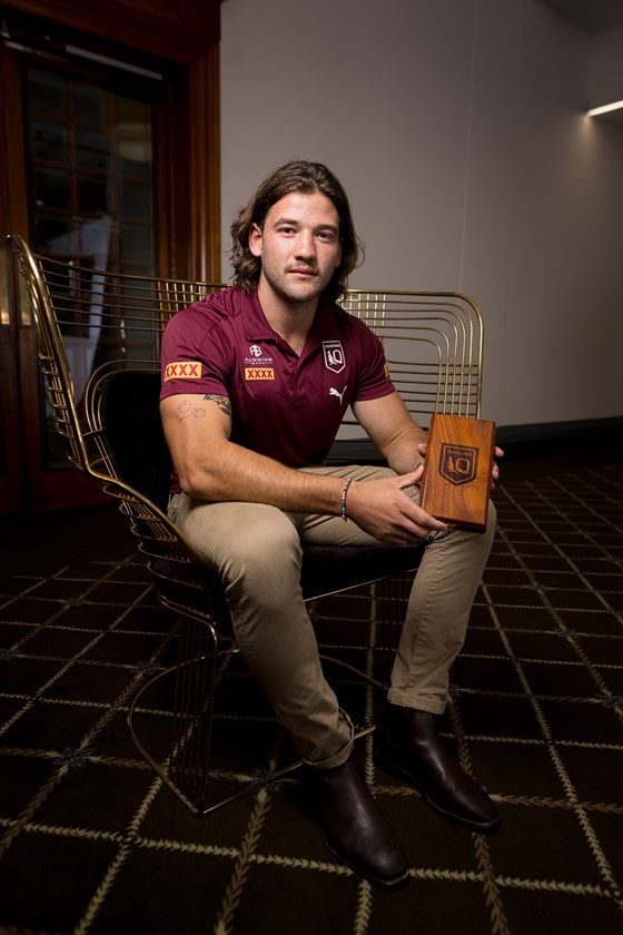 Patrick Carrigan with the Ron McAuliffe Medal. Photo: Erick Lucero/QRL