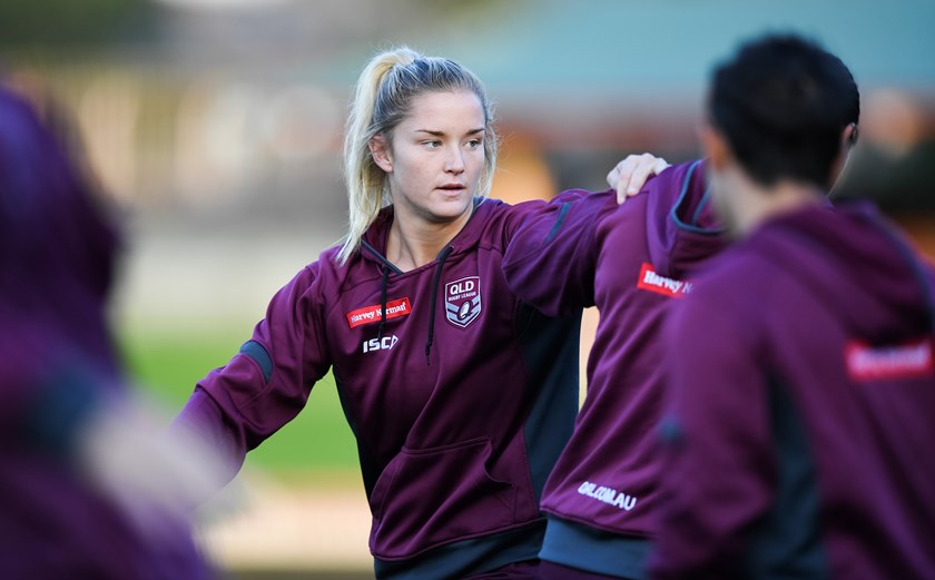 Meg Ward at a Queensland training session. Photo: NRL Images