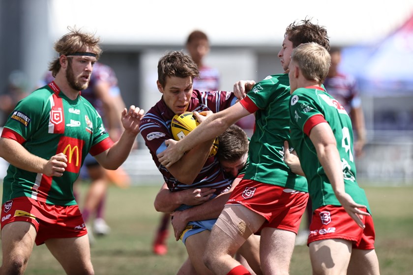 Capras and Wynnum Manly fought it out in Week 1 of the finals. Photo: Jim O'Reilly / QRL