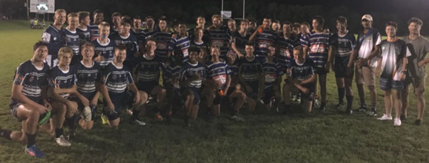 The combined Cap Coast Tigers team with Brothers White following last Friday's match.