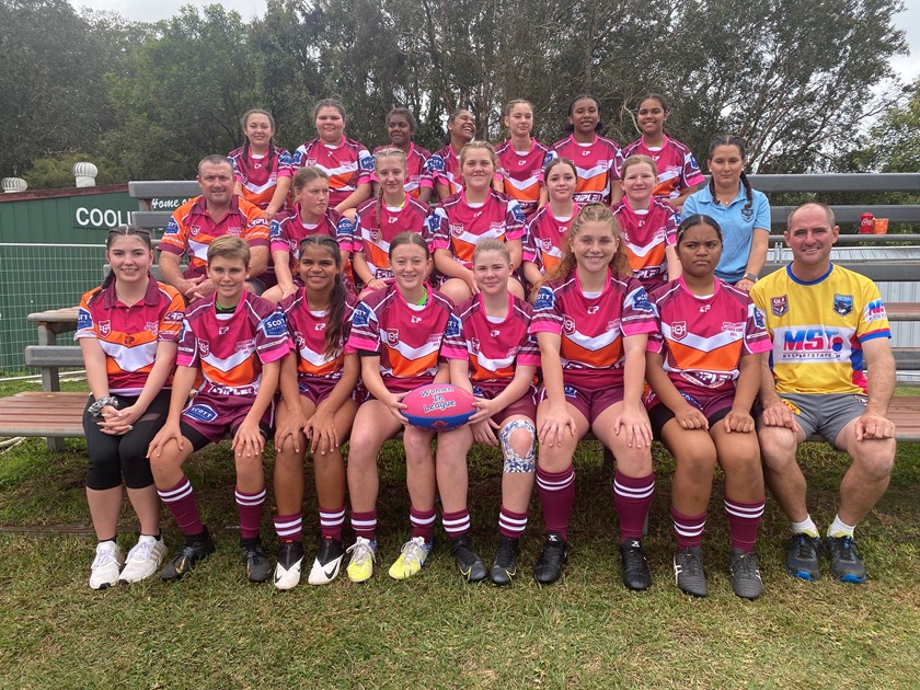 The Under 14 Girls Outback team.