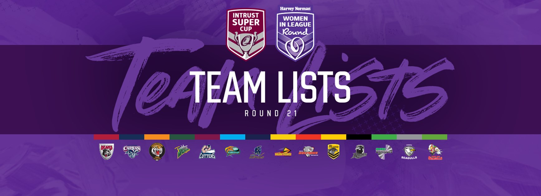 Intrust Super Cup Round 21 team lists