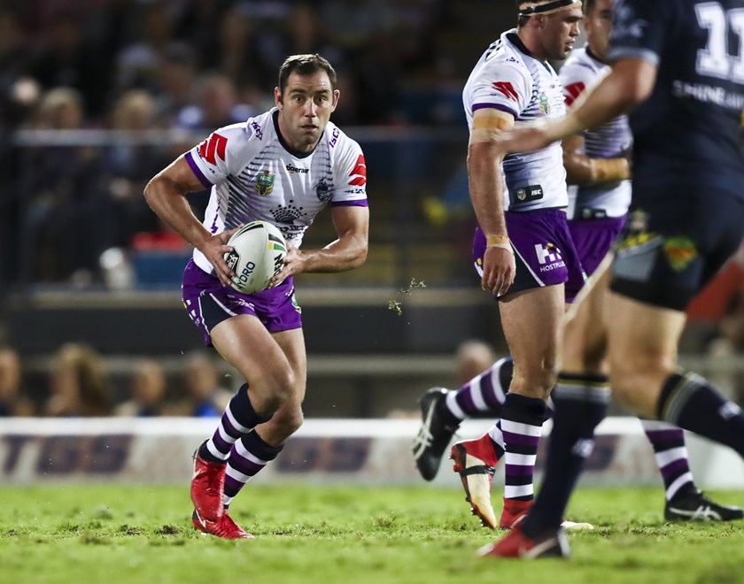 Cameron Smith in action for Melbourne Storm in 2018. Photo: NRL Images