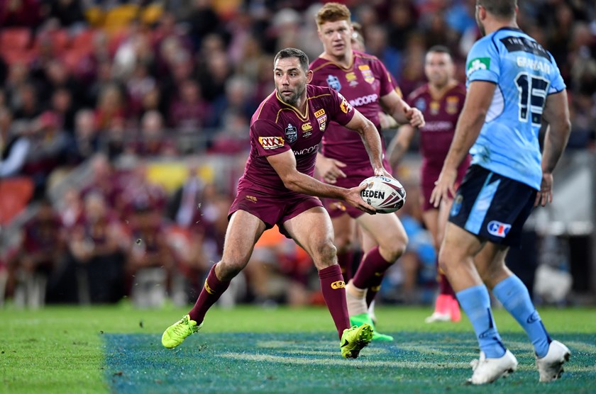 Cameron Smith in action for Queensland. Photo: NRL Images