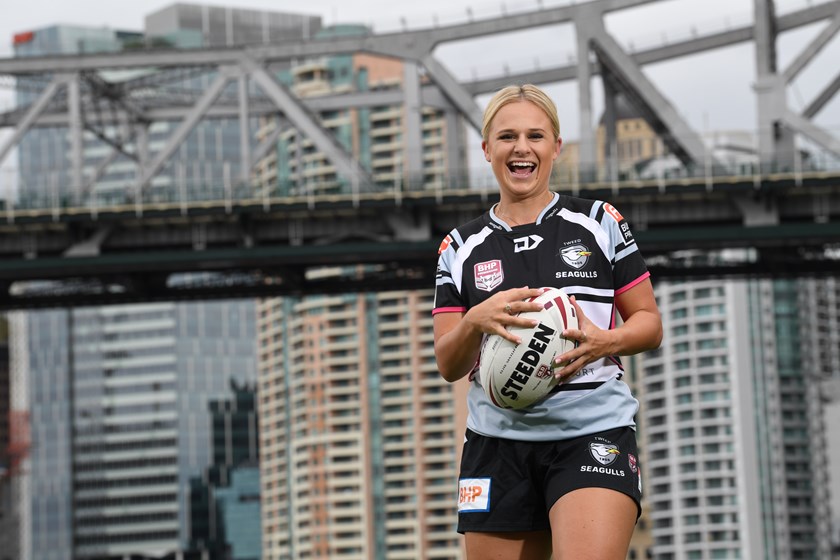 Tweed Seagulls winger Brittany Faulkner. Photo: Scott Davis / QRL 