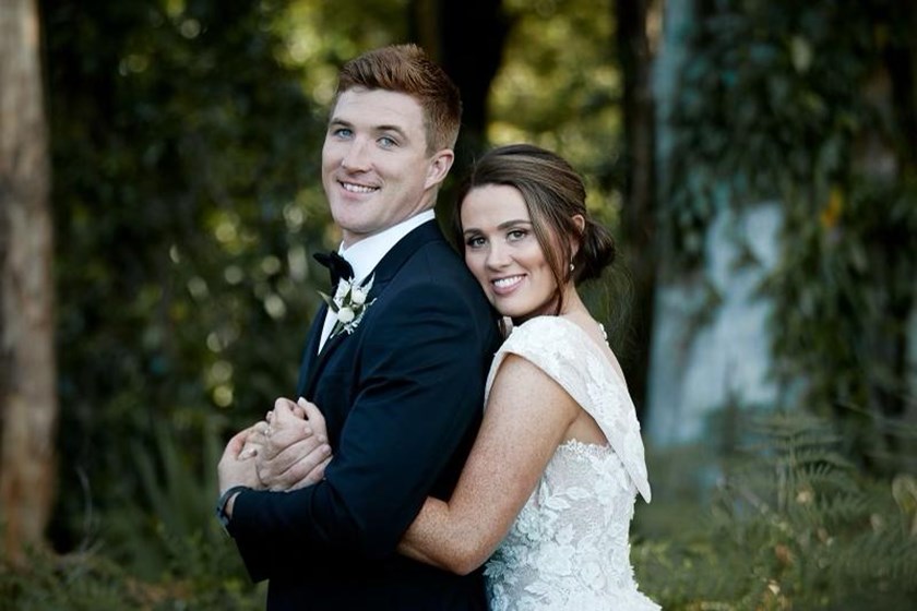 Dylan and Lauren Kelly on their wedding day.