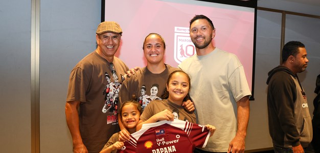 In pictures: Family join Maroons for jersey presentation
