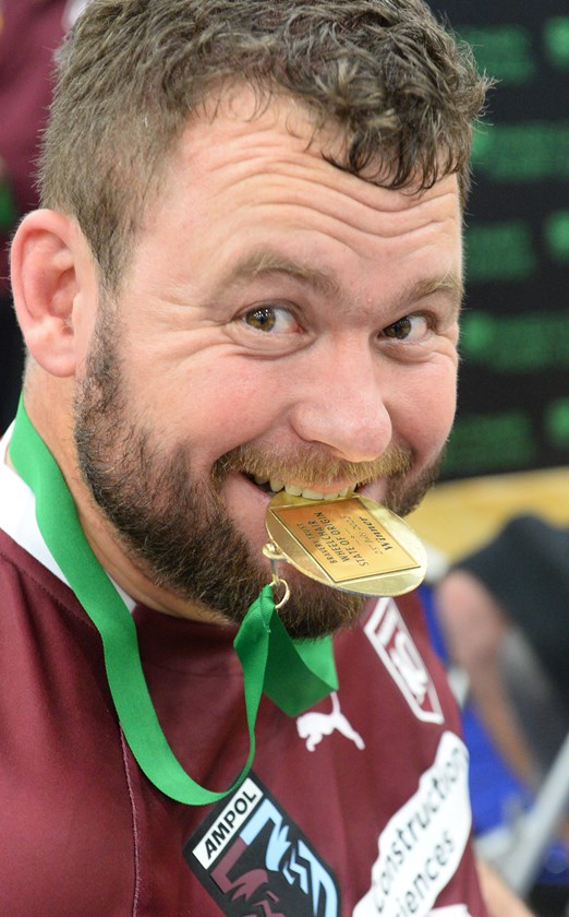 Harre after winning the 2022 Wheelchair State of Origin title. Photo: Scott Radford-Chisholm/QRL