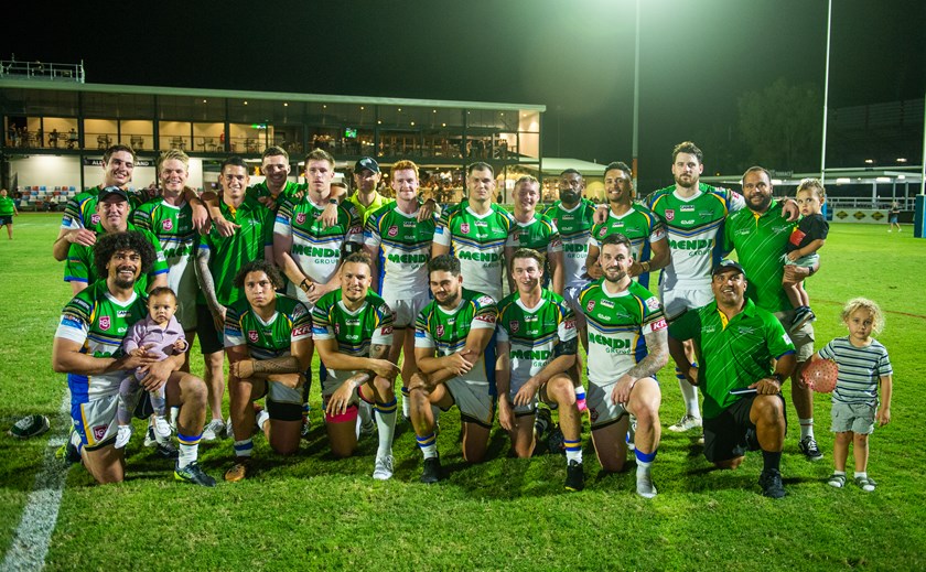 Baira with the Townsville team on day one of the 2022 Foley Shield. Photo: Scott Radford-Chisholm/QRL