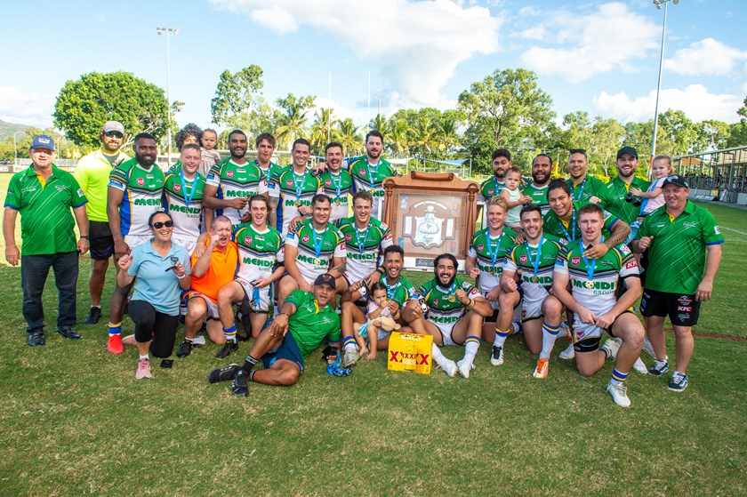 Bowen with the Townsville team after they claimed the 2022 Foley Shield. Photo: Scott Radford-Chisholm/QRL