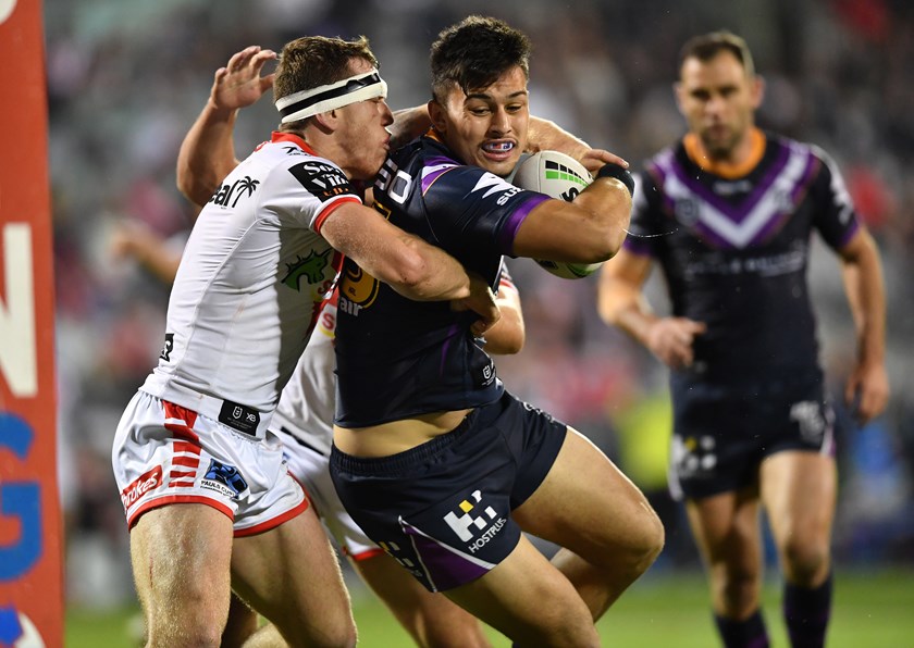 Tino during his Melbourne Storm debut. Photo: NRL Images