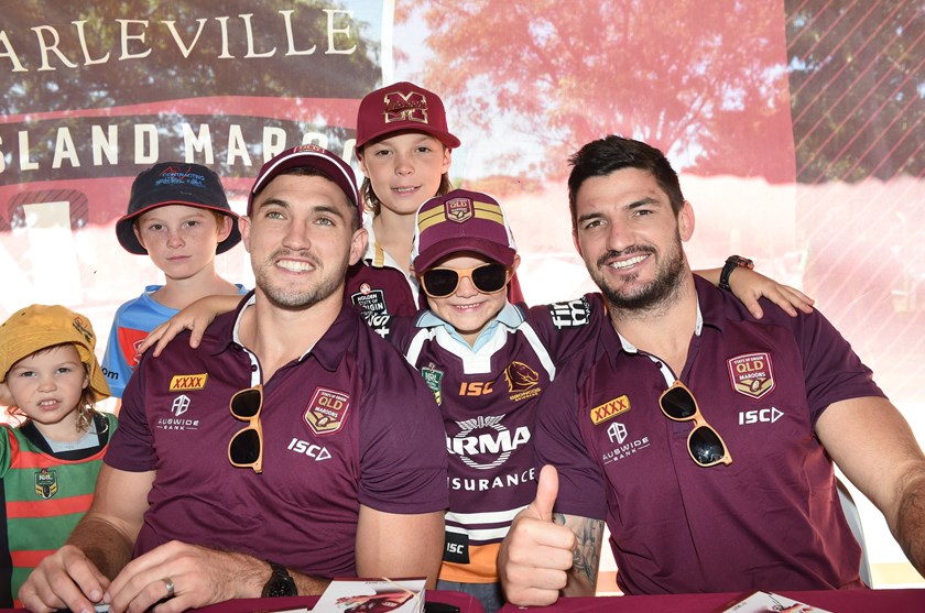 At the fan day in Charleville. Photo: NRL Images