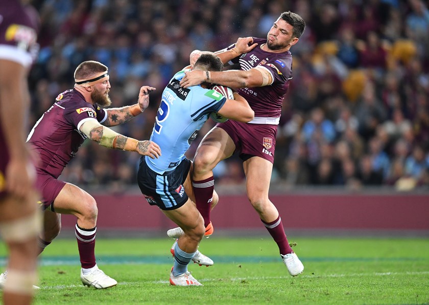 Back in maroon in 2019. Photo: NRL Images