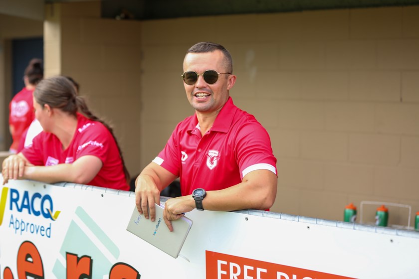Currumbin Eagles coach Jordy Dwyer, who coached Gold Coast Vikings to victory in the 2024 XXXX Chair's Challenge. Photo: Jacob Grams/QRL