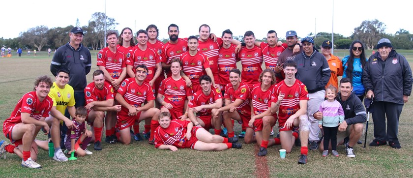 Muir with the Kawana Division 2A team. Photo: Ritchie Jarman/Infamous Photography