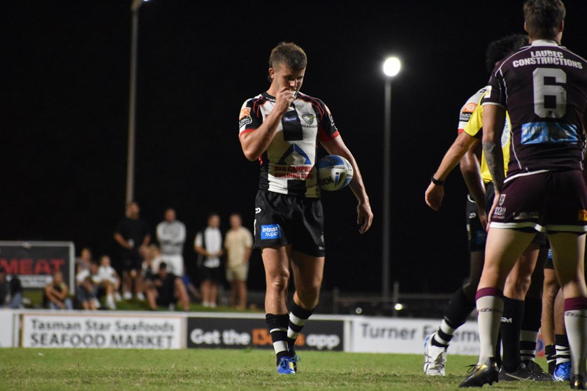 Toby Sexton in action for the Seagulls. Main image: former Burleigh Bear and current Gold Coast Titans young gun Jayden Campbell lines up for Tweed. Photos: Tweed Seagulls Media