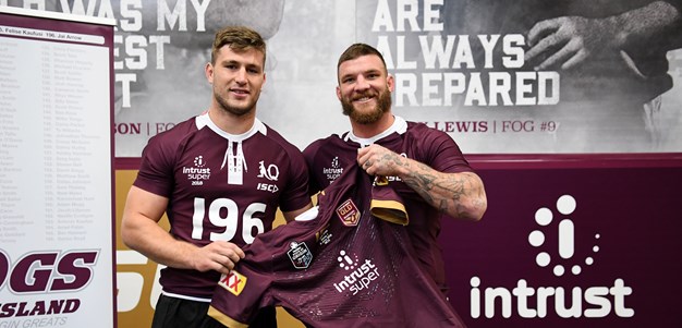 Debutants presented with their jerseys