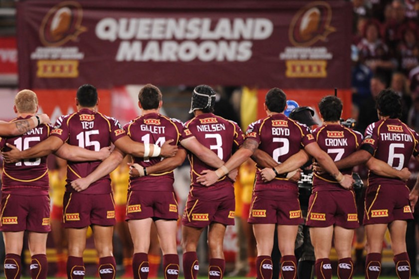 The Queensland Maroons in 2012. Photo: QRL Media