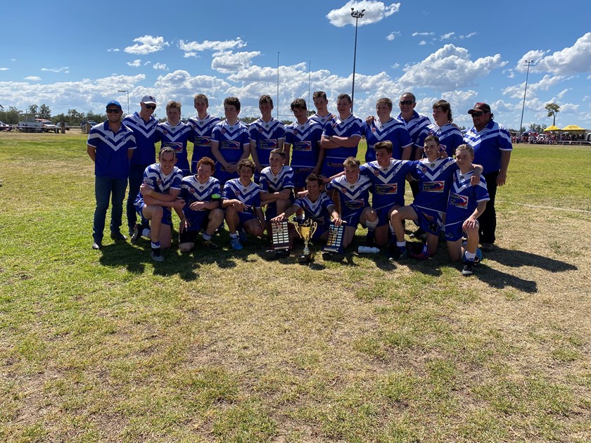 2021 Under 16 premiers Roma Cities Gladiators. Photo: Peter Rafter