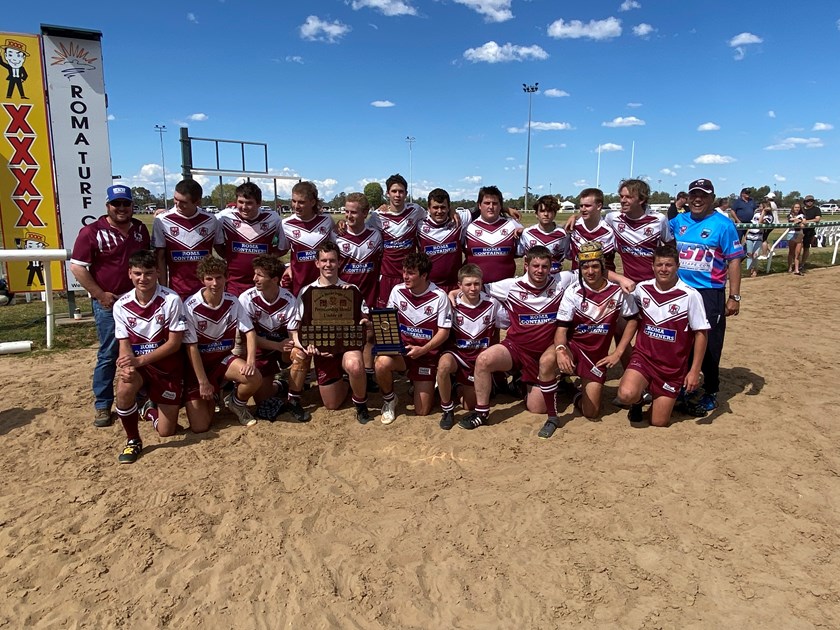 2021 Under 18 premiers Wallumbilla / Surat Red Bulls. Photo: Peter Rafter