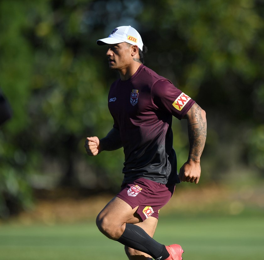 Hoeter during Queensland Residents training this year. Photo: NRL Images