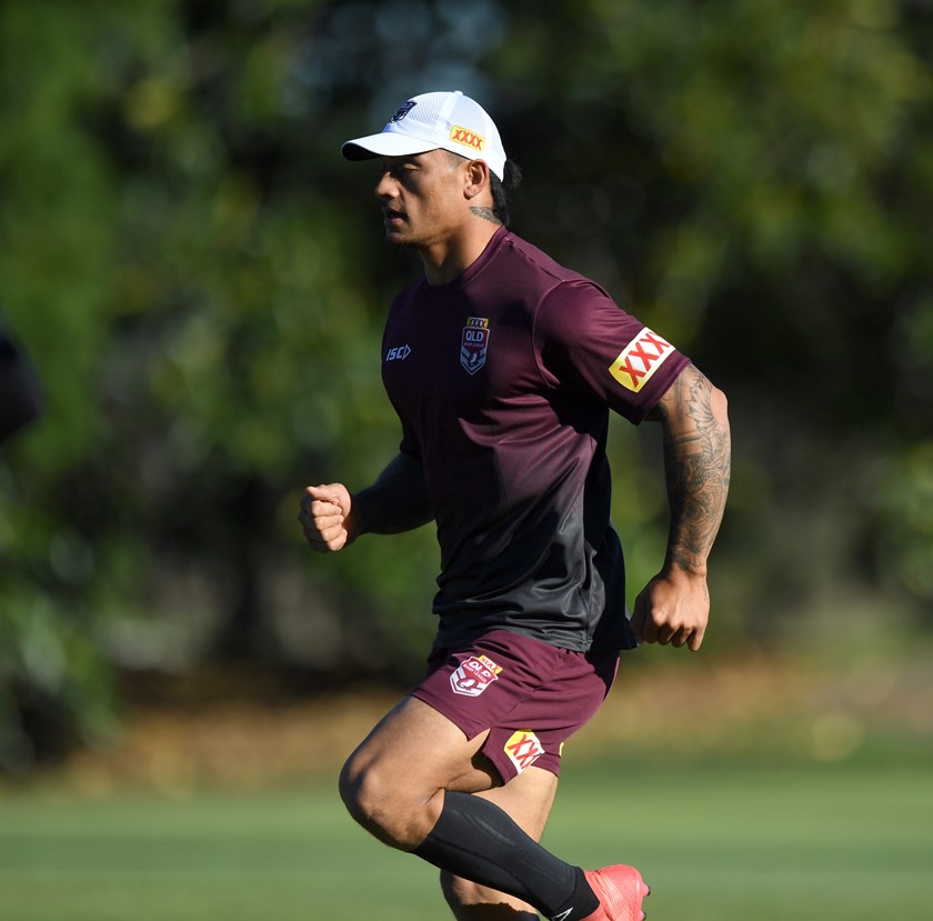 Hoeter during Queensland Residents training this year. Photo: NRL Images