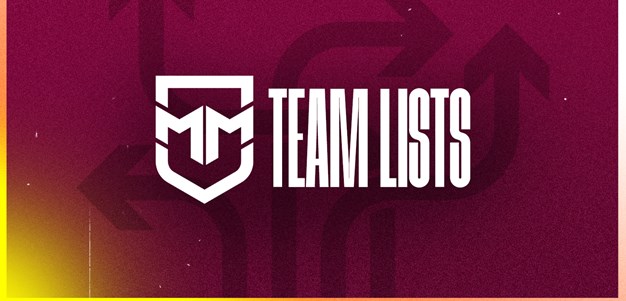Round 3 Mal Meninga Cup team lists