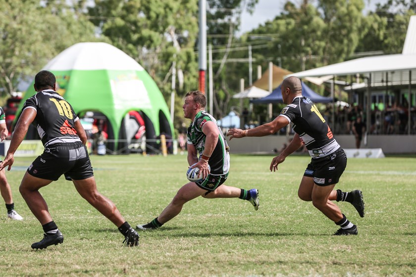 Ross Bella in action for Townsville Blackhawks in 2018. 