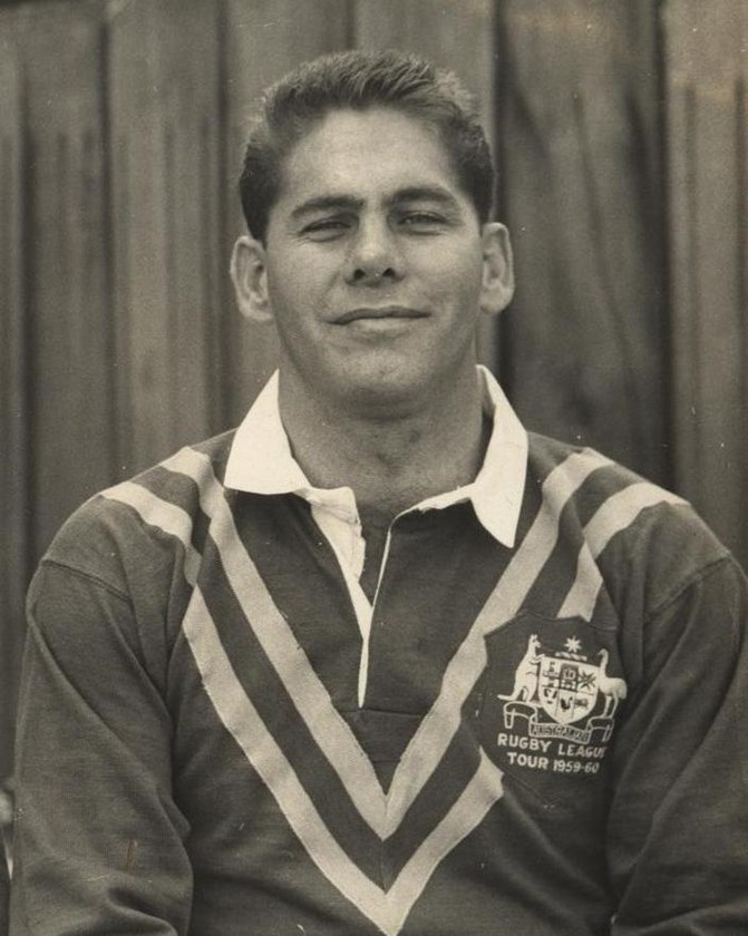 Jim Paterson during the 1959 Kangaroos tour. 
