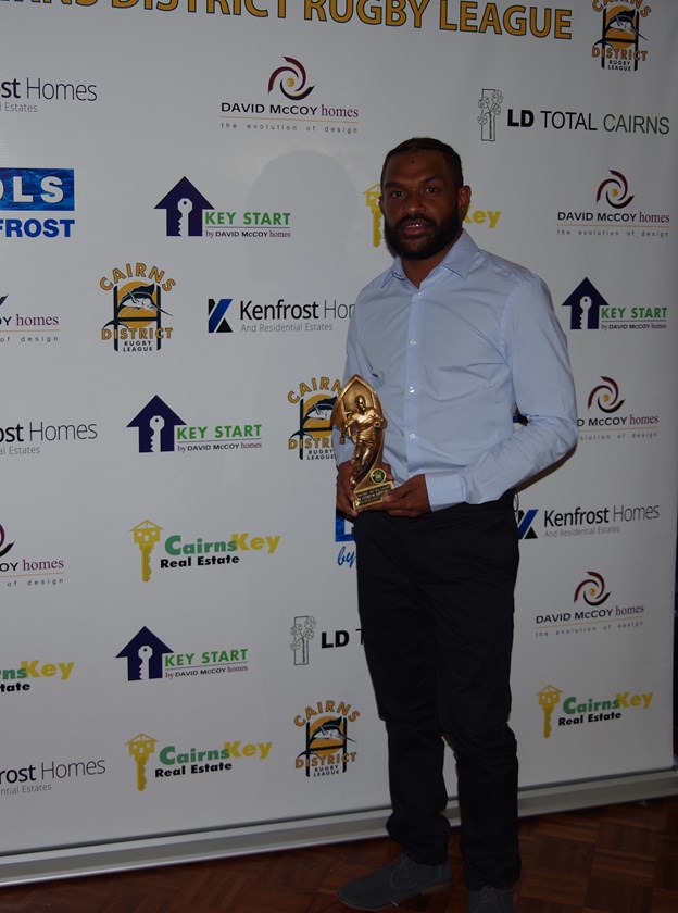 Mossman-Port Douglas fullback Matthew Gibuma was the competition's Leading Try Scorer of the Year with an impressive 28 tries in 14 games. Photo: Maria Girgenti