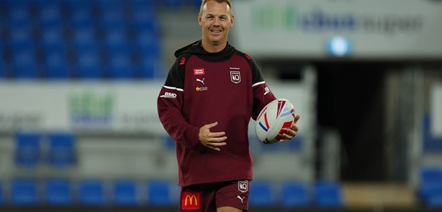 Maroons assistant coach Nathan Cross on game day
