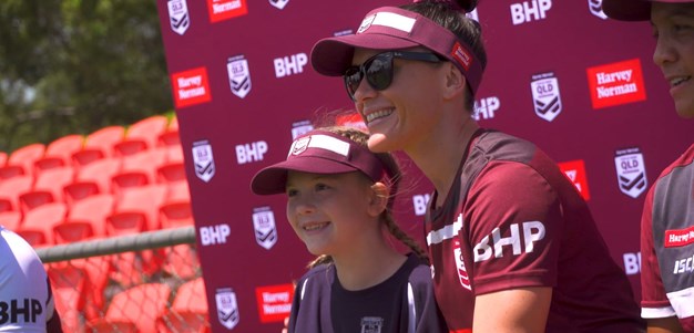 Maroons mix and mingle with young players in Toowoomba