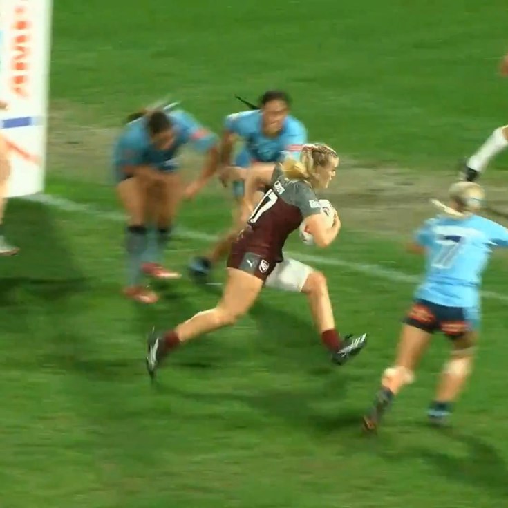 Queensland hit the lead with a try to Larsson
