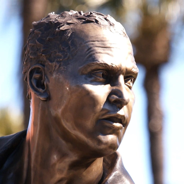 Langer immortalised in bronze with statue at Suncorp