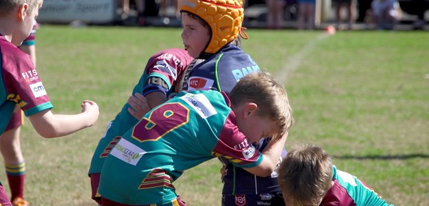 Mic'd up kids: SEQ under 7s play first game of tackle