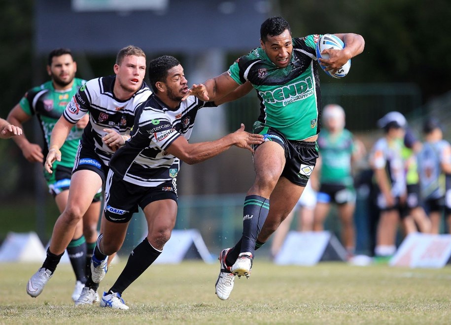 MOSESE PANGAI (TOWNSVILLE BLACKHAWKS) PHOTO: SMPIMAGES.COM/QRL MEDIA. 17th May 2015 -  Action from round 10 of the Queensland Rugby League (QRL) Intrust Super Cup clash between the Tweed Heads Seagulls v Townsville Blackhawks played at Piggabeen Sports Stadium, West Tweed Heads NSW.Photo: SMPIMAGES.COM/QRL MEDIA