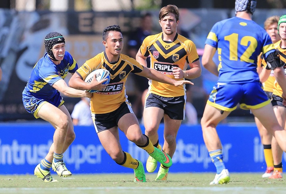 U16 Cyril Connell Cup State Final - Sunshine Coast Falcons V Townsville Stingers at Tapout Energy Stadium, Coorparoo. 10.00am Sunday May 3, 2015.    PHOTO: SMP IMAGES.COM
