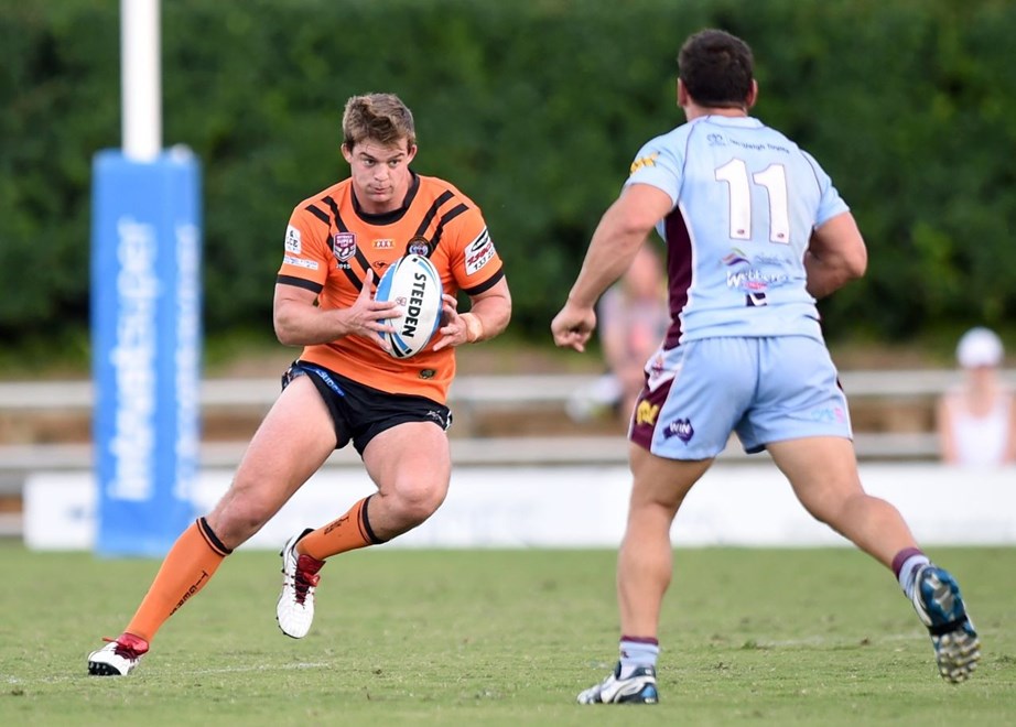 Christian Welch - Intrust Super Cup Round 7 - Easts Tigers V Central QLD Capras at Tapout Energy Stadium, Coorparoo. 4.30pm Saturday April 18, 2015.  PHOTO: Scott Davis - SMP IMAGES.COM
