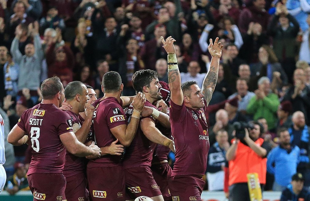 (QUEENSLAND MAROONS) - PHOTO: SMP IMAGES/QRL MEDIA - 8th July 2015 - Action from game 3 of the 2015 National Rugby League (NRL)  State of Origin clash between the Queensland Maroons v NSW Blues, played at Suncorp Stadium, Brisbane, Australia.Photo: SMP IMAGES/QRL MEDIA