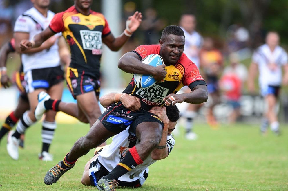 ASE BOAS - PNG HUNTERS - SOUTHS LOGAN MAGPIES V PNG HUNTERS - INTRUST SUPER CUP ROUND 01 -  PHOTO: SCOTT DAVIS - SMP IMAGES/QRL MEDIA - 06th March 2016. Action from round 01 of the Queensland Rugby League Intrust Super Cup competition, between the Souths Logan Magpies and the PNG Hunters, being played at Davies Park, West End, Brisbane.    This image is for Editorial Use Only. Any further use or individual sale of the image must be cleared by application to the Manager Sports Media Publishing (SMP Images). NO UN AUTHORISED COPYING : PHOTO SMP IMAGES.COM/QRL Media