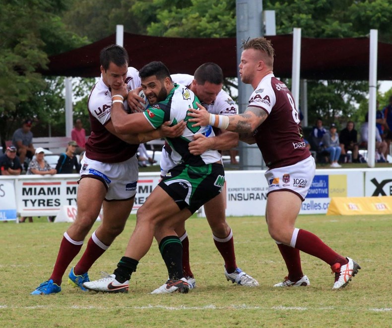 Rhyse MARTIN -TOWNSVILLE BLACKHAWKS-  Action from the Intrust Super Cup Round 9 - 1st May Between Burleigh Bears Vs Townsville Blackhawks. Played at Pizzy Park, Miami Qld. Photo Wendy van den Akker SMP Images.