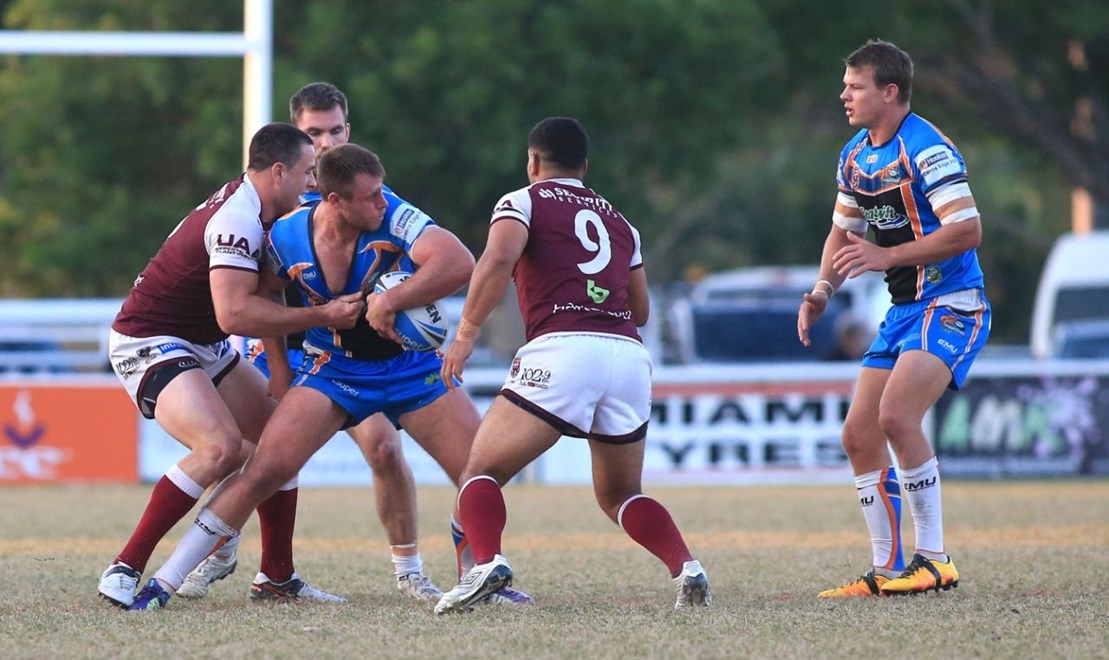 Ben SPINA - NORTHERN PRIDE -  Action from  Intrust Super Cup, Round 21 - 30th July 2016  Between Burleigh Bears Vs Northern Pride. Played at Pizzey Park, Miami, Qld. Photo Wendy van den Akker SMP Images.