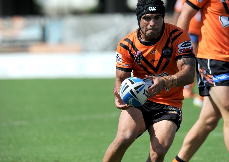 Tommy Butterfield - Intrust Super Cup Round 1 - Easts Tigers V Northern Pride at Tapout Energy Stadium, Coorparoo. 1.40pm Sunday March 8, 2015.  PHOTO: Scott Davis - SMP IMAGES.COM