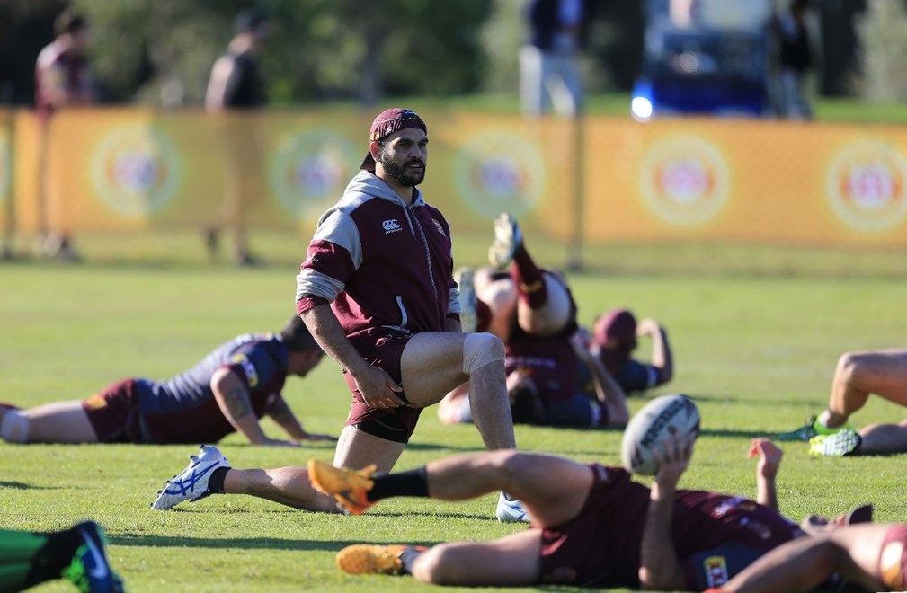 GREG INGLIS - QUEENSLAND STATE OF ORIGIN TEAM - PHOTO SMP IMAGES / QRL MEDIA - 3rd July 2015 - The Queensland Maroons Rugby League Team during an opposed tackle session against the Tweed Heads Seagulls prior to their Game 3 decider against the NSW Blues to be played at Suncorp Stadium, Brisbane.Photo: SMP IMAGES / QRL MEDIA