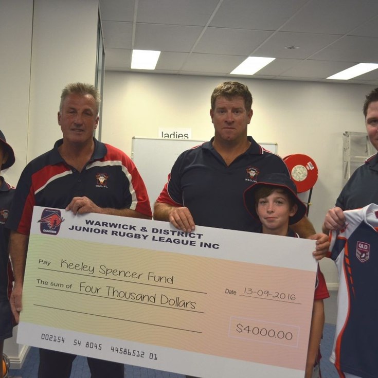 Leagues support Keeley Spencer Fund