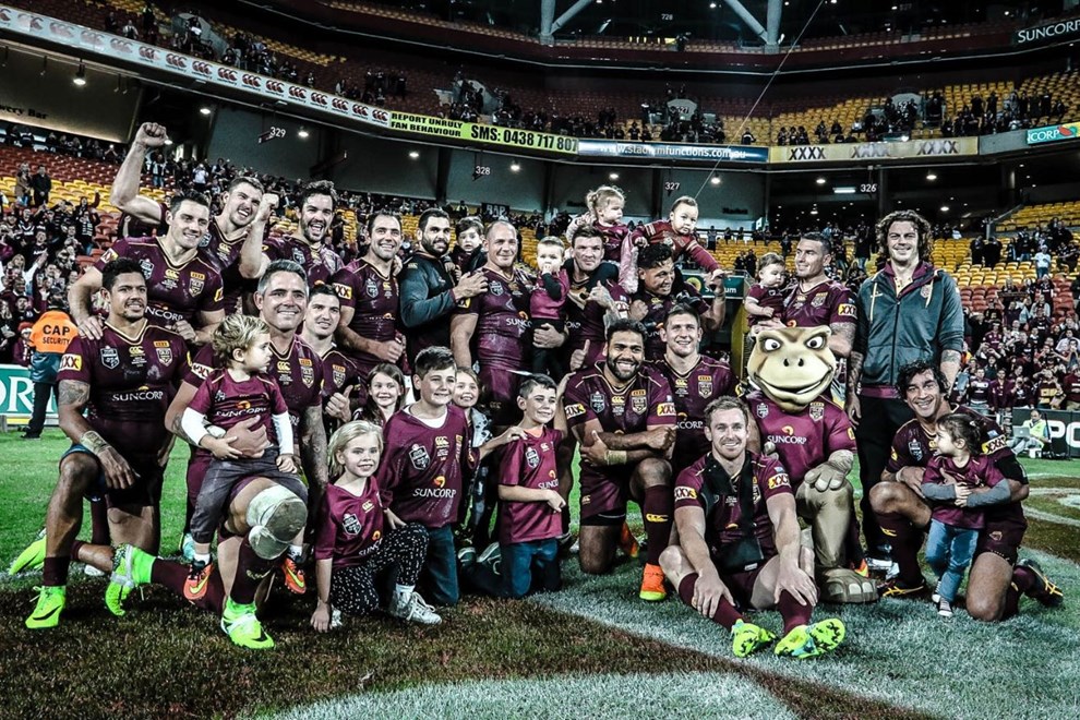 Competition - State of Origin Rugby League - Game 2. Teams - NSW Blues v QLD Maroons. Date - Wednesday 22nd of June 2016. Venue - Suncorp Stadium, Brisbane. Photographer Kylie Cox NRL Photos. Description - #Origin .