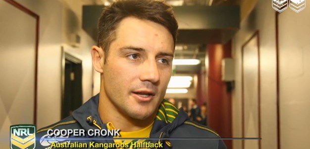 Post game with Cooper Cronk