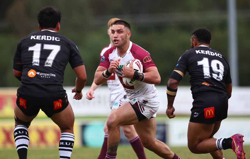 Sam Coster taking a hit up